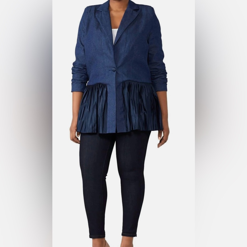 RTR DEBORAH LYONS KAYA PLEATED BLAZER SIZE 14